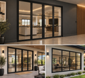 Black Framed Glass Double Door