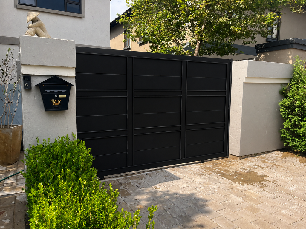 Contemporary Steel Sliding Gate