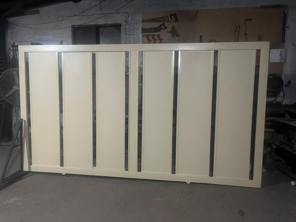 Modern Vertical Slat Steel Sliding Gate