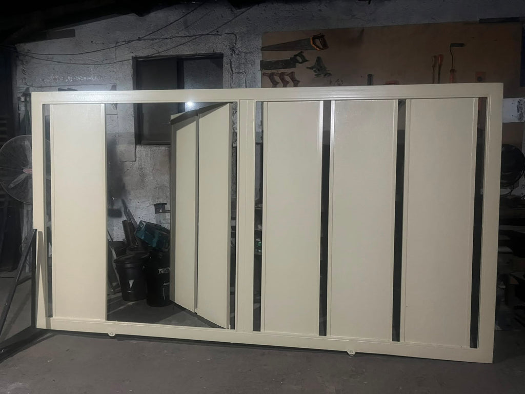 Modern Vertical Slat Steel Sliding Gate