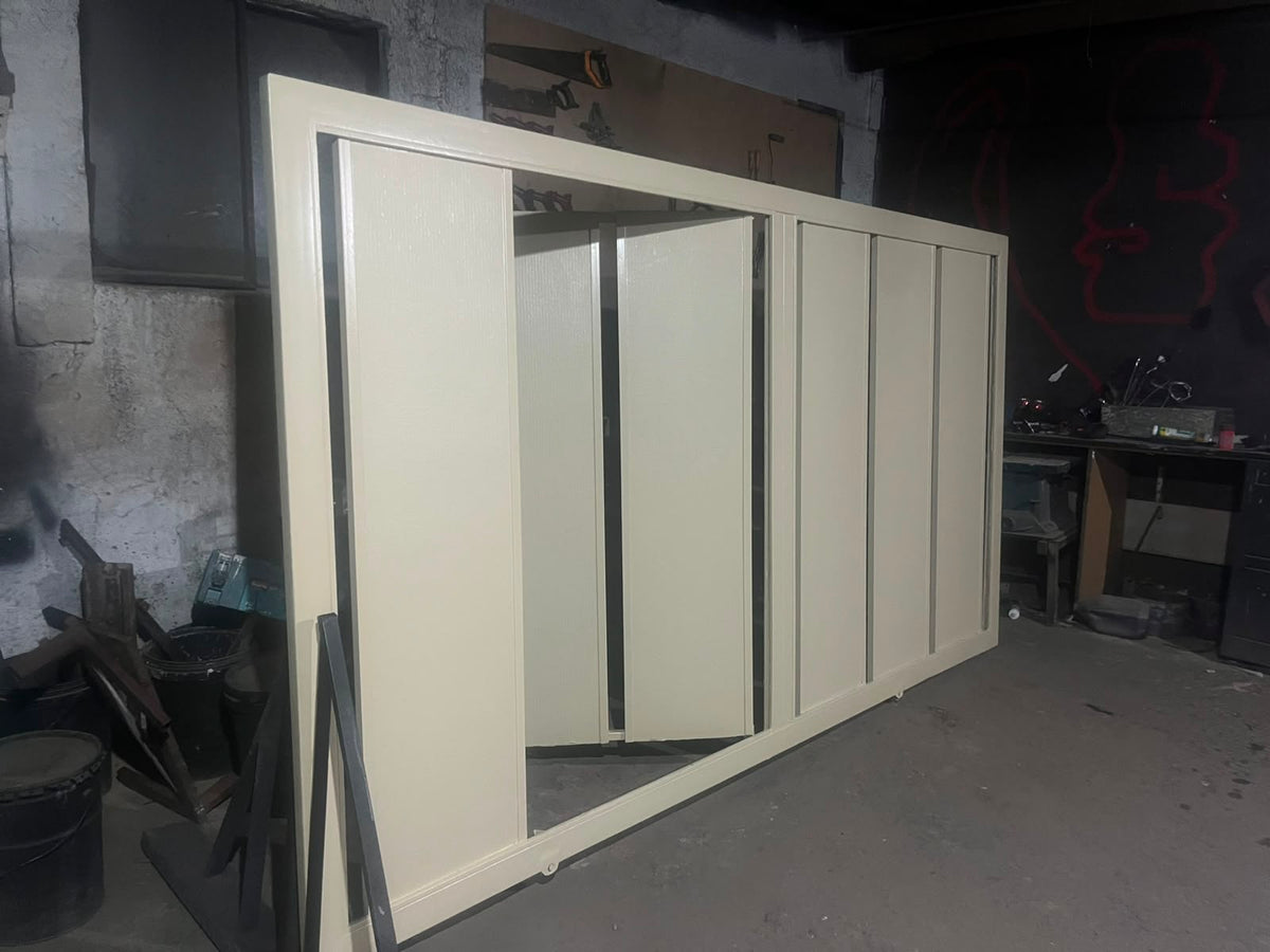 Modern Vertical Slat Steel Sliding Gate