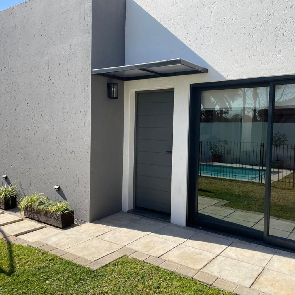 Ashwoodcreations - Pre-assembled Metal Multiwall Awning - 1m x1m